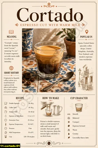 Contoh poster kopi simple cortado