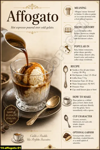 Poster menu manis untuk cafe kopi dan teh