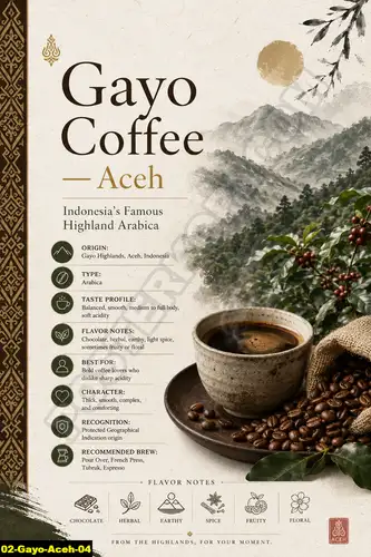 Contoh poster kopi Gayo Aceh