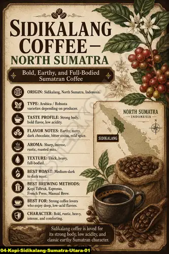 Kopi Sidikalang Sumatra Utara 01 - Types Of Indonesian Coffee / Kopi Sidikalang Sumatra Utara