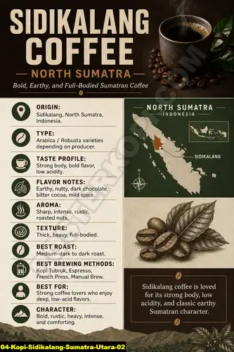 Kopi Sidikalang Sumatra Utara 02 - Types Of Indonesian Coffee / Kopi Sidikalang Sumatra Utara