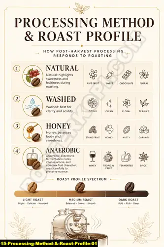 Desain poster kopi roast profile dan proses kopi