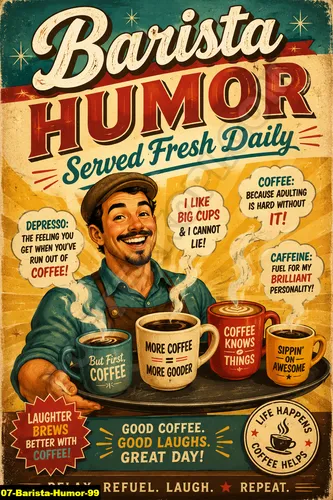 Poster kopi Coffee Quotes untuk cafe dan barista