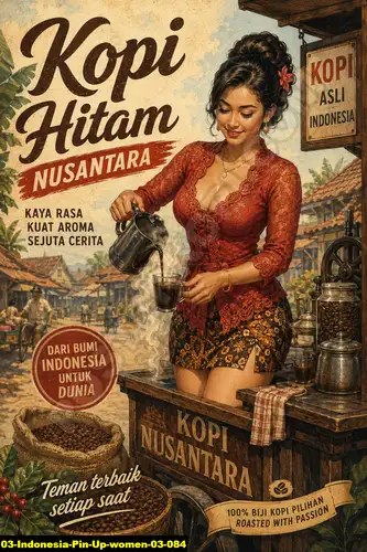 Poster kopi Pin Up Poster untuk cafe dan barista