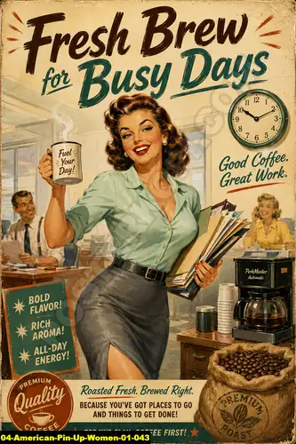 American Pin Up Women 01 043 - Pin Up Poster / American Pin Up Women 01
