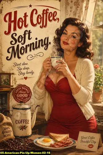 American Pin Up Women 02 16 - Pin Up Poster / American Pin Up Women 02