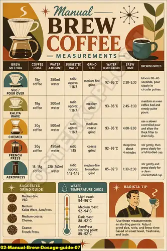 Manual Brew Dosage Guide 07 - Standard Coffee Guides / Manual Brew Dosage Guide