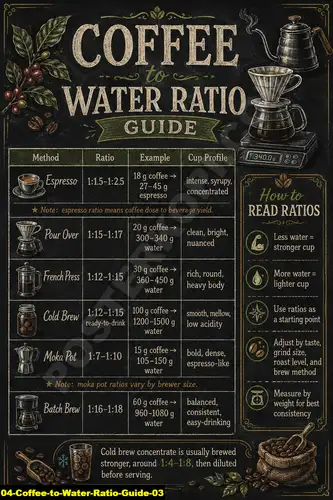 Coffee To Water Ratio Guide 03 - Standard Coffee Guides / Coffee To Water Ratio Guide